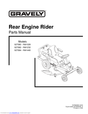 Gravely REAR ENGINE RIDER 927062 - RM1232 Parts Manual