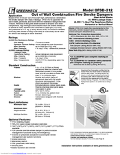 Greenheck OFSD-312 Specification Sheet