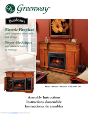 Greenway Home Products Bordeaux GEF28WCDO Assembly Instructions Manual