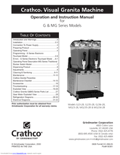 Grindmaster Crathco MG236-2B Operation And Instruction Manual