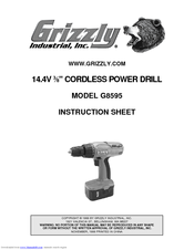 Grizzly G8595 Instruction Sheet
