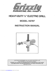 Grizzly H2787 Instruction Manual