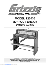 Grizzly FOOT SHEAR T23036 Owner's Manual