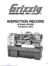 Grizzly G0509G Inspection Record