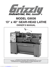 Grizzly G9036 Owner's Manual