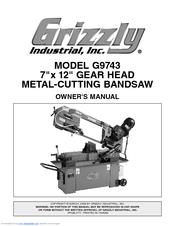 Grizzly G9743 Owner's Manual