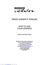 Grundig YB500 Owner's Manual