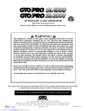 Gto SL-1000 Installation Manual