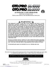 GTO PRO SL-1000 Installation Manual