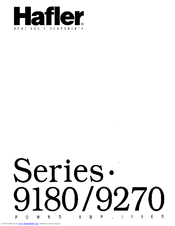 Hafler 9180 Series Owner's Manual