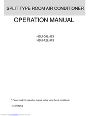 Haier HSU-12LH13 Operation Manual