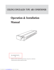 Haier 07-09 Series Operation And Installation Manual