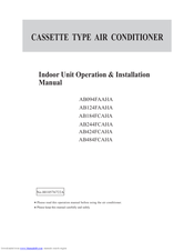 Haier AB094FAAHA Operating & Installation Manual