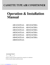 Haier AB422ACERA Operation And Installation Manual