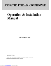 Haier AB212XCEAA Operation And Installation Manual