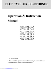 Haier AD142ALERA Operation And Instruction Manual