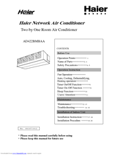 Haier AD422BMBAA Installation And Operation Manual