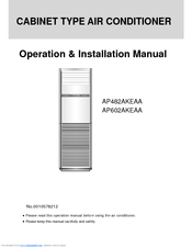 Haier AP602AKEAA Operation And Installation Manual
