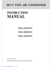 Haier HDU-24H03 Instruction Manual