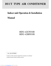 Haier HDU-42HF03 Operating & Installation Manual