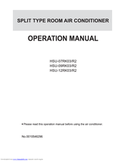 Haier HSU-09RK03-R2 Operation Manual