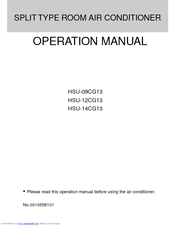 Haier HSU-14CG13 Operation Manual