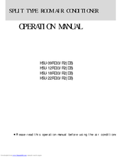 Haier HSU-12RC03 Operation Manual