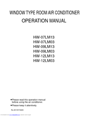 Haier HW-07LM03 Operation Manual