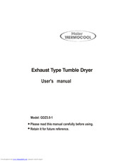 Haier GDZ5.0-1 User Manual