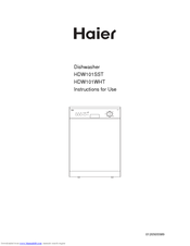 Haier HDW101SST Instructions For Use Manual