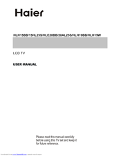 Haier 15HL25S User Manual