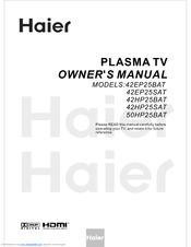 Haier 42HP25BAT - ANNEXE 111 Owner's Manual