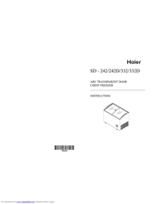 Haier SD-242 Instruction Manual