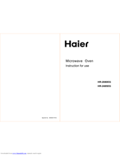Haier HR-2485EG Instructions For Use Manual
