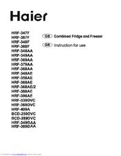Haier HRF-369DAA Instructions For Use Manual