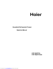 Haier HRF-662FF/A Operation Manual