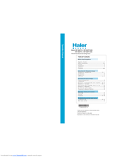 Haier FRF669 Operation Manual