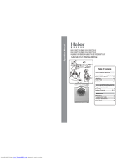 Haier WD800TXVE Operation Manual