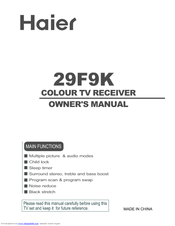 Haier 29F9K Owner's Manual