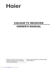 Haier 29MT1 Owner's Manual