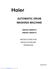Haier HM600X Instructions For Installation And Operation Manual