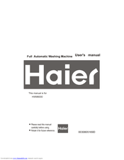 Haier HWM6000 User Manual