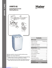 Haier HWM70-98 User Manual