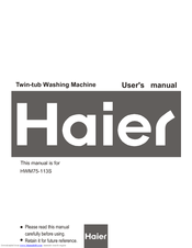Haier HWM75-113S User Manual