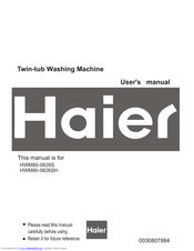 Haier HWM80-0626SH User Manual