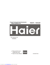 Haier HWM8000 User Manual