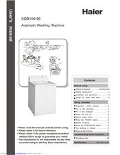 Haier XQB100-96 User Manual