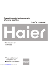 Haier HWM-6.5 User Manual