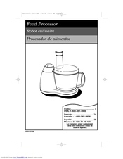 Hamilton Beach 70450 6 Cup Bowl Food Processor Manuals Manualslib
