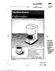 Hamilton Beach 48134 - Aroma Express Coffeemaker Product Manual